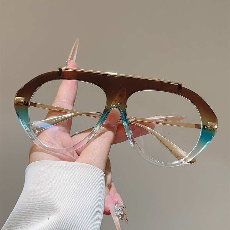 Men'S Fashion Glasses 2026 - แว่นตาทรงนักบินขนาดใหญ่ KAMMPT รุ่นใหม่ปี 2026 แฟชั่นกรอบแว่นตาป้องกันแสงสีฟ้าสำหรับผู้ชายและผู้หญิง ดีไซน์แบรนด์ทันสมัย