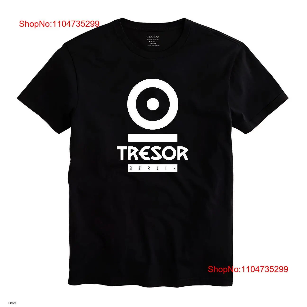 Mens Fashion Black Shirt - เสื้อยืด Tresor Berlin Men สีดําขนาด S