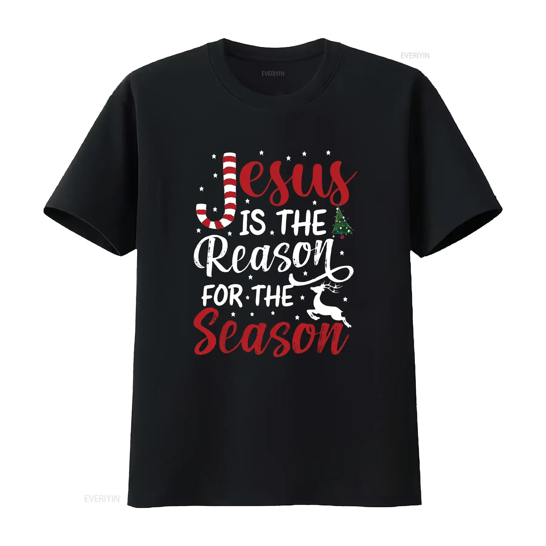 Men'S Fashion Xmas Party - เสื้อยืดวินเทจลายคำคมตลกๆ สำหรับงานปาร์ตี้คริสต์มาส พระเยซูคือเหตุแห่งฤดูกาล แฟชั่นยูนิเซ็กส์ ทรงหลวม สไตล์ลำลอง