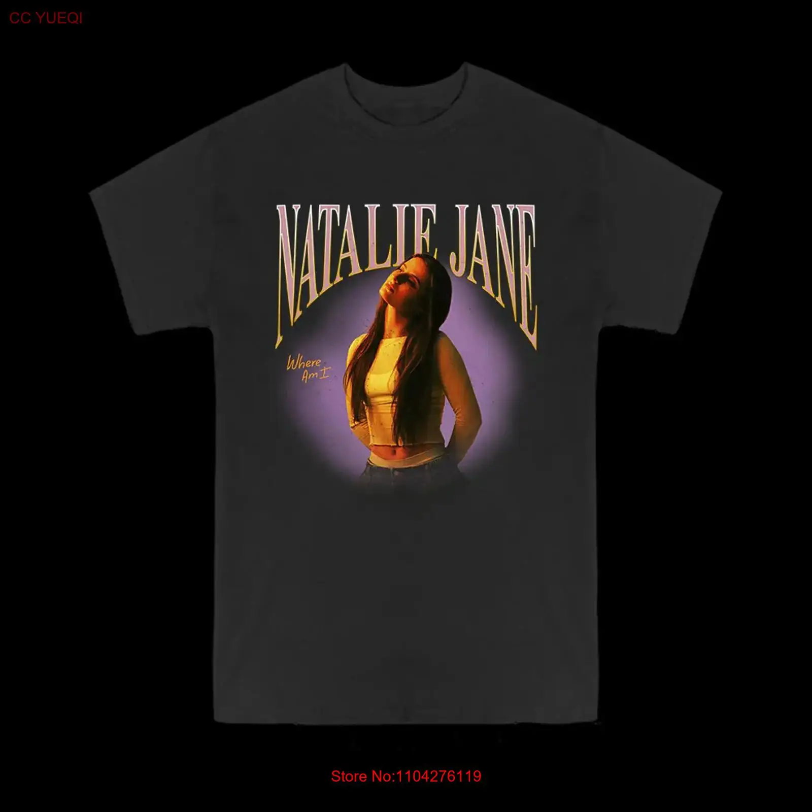 Mens Fashion Black Shirt - เสื้อยืด Natalie Jane ไซส์ S 5XL
