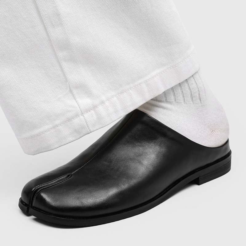Men'S Fashion Loafers - รองเท้าแตะผู้ชายแบบสวมดีไซน์หรูหรา แยกนิ้วเท้าสไตล์ Tabi รองเท้าผ้าใบแฟชั่นและรองเท้าลำลองผู้ชาย รองเท้าหนังแบบสวมสไตล์เรโทร