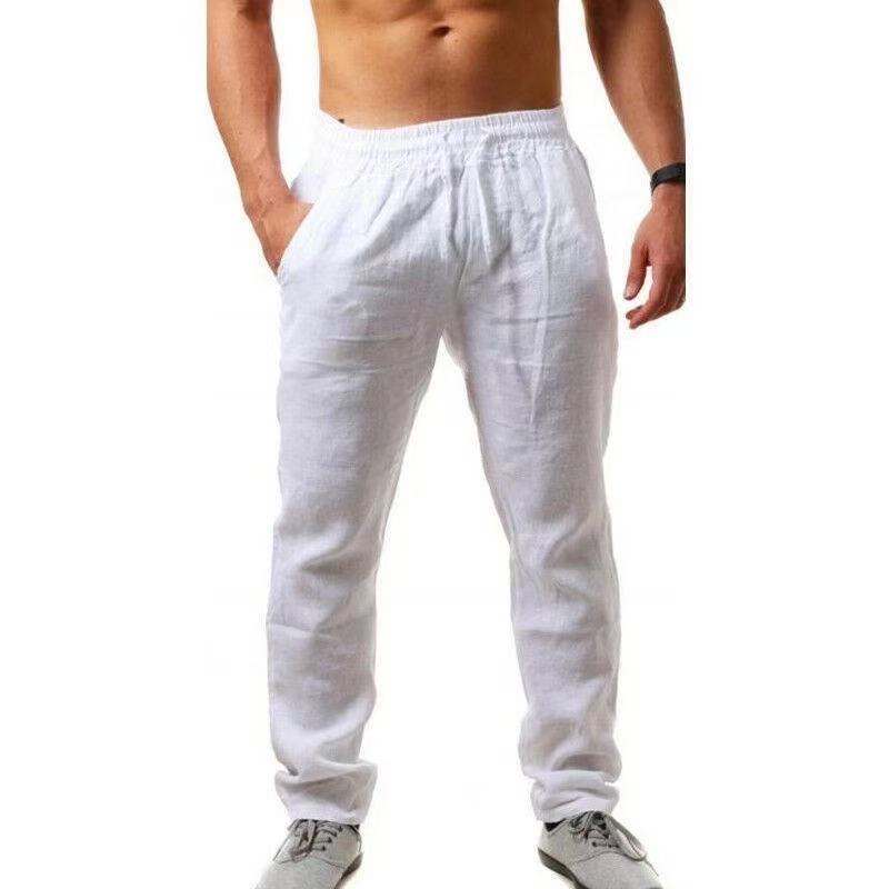 Men'S Fashion Linen Pants - 2026 กางเกงผ้าลินินลำลองแฟชั่นใหม่สำหรับผู้ชายกางเกงฤดูร้อนระบายอากาศได้