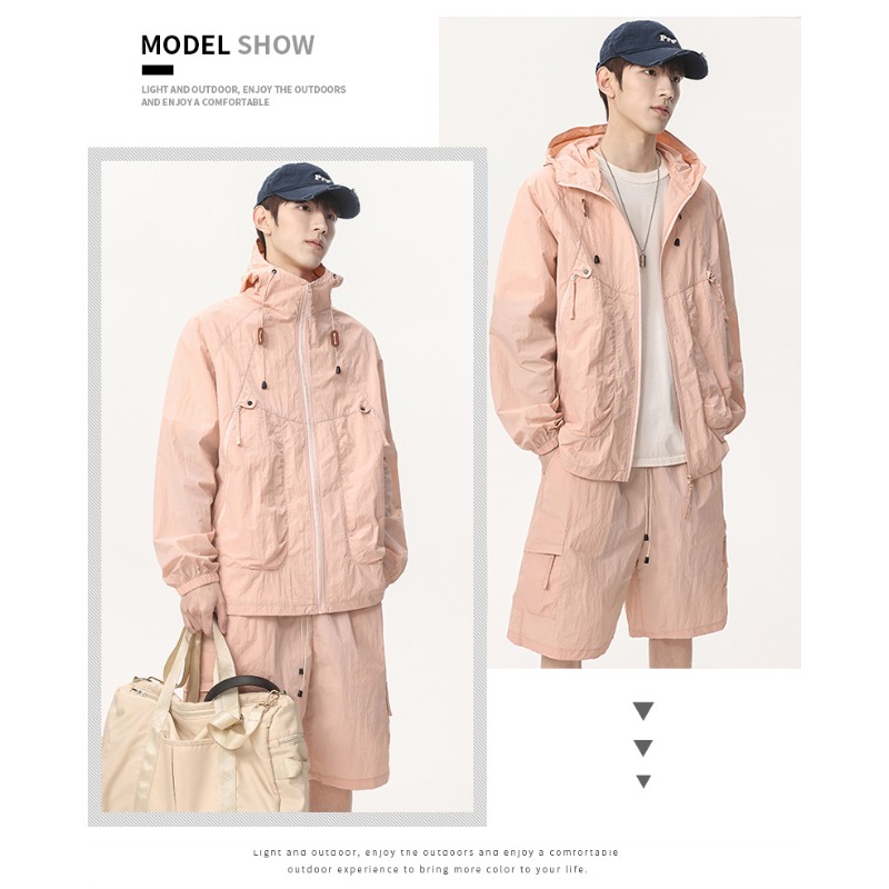 Corduroy Jacket Men - เสื้อผ้าป้องกันรังสียูวีสำหรับเดินป่าและปีนเขา ทันสมัย ​​น้ำหนักเบา ระบายอากาศได้ดี แห้งเร็ว ป้องกันแสงแดด