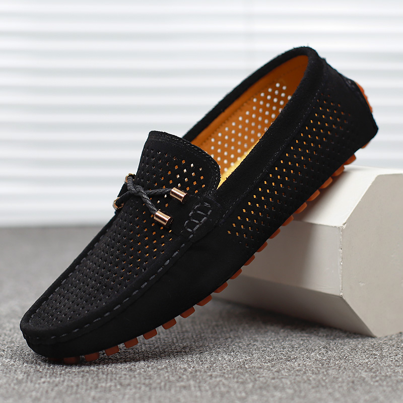 Men'S Fashion Loafers Shoes - แฟชั่น Suede Mens Casual รองเท้าหนังแท้รองเท้า Slip