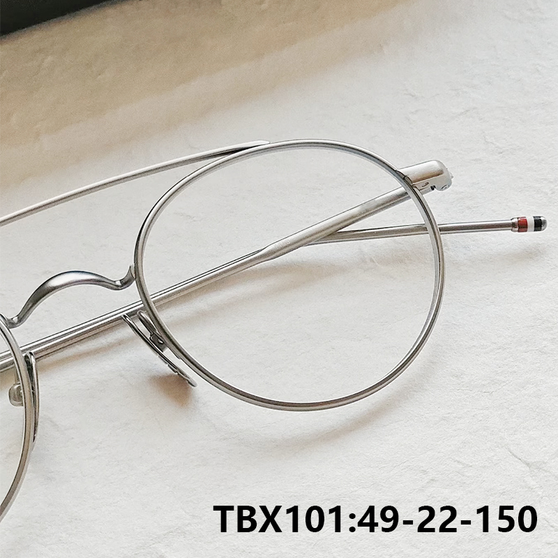Men'S Fashion Glasses 2026 - กรอบแว่นตาทรงกลมสไตล์นักบินย้อนยุคสำหรับผู้ชาย นิวยอร์ก 2026 รุ่น TB101 ทำจากไทเทเนียม