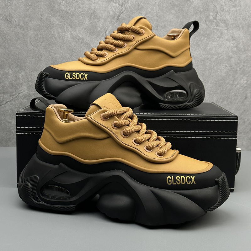 Mens Fashion Trainers 2025 - รองเท้าผู้ชายสไตล์ดีไซเนอร์ 2025 แฟชั่นฤดูใบไม้ร่วง รองเท้าผ้าใบพื้นหนาใส่สบายสำหรับผู้ชาย รองเท้าลำลอง รองเท้ากีฬา