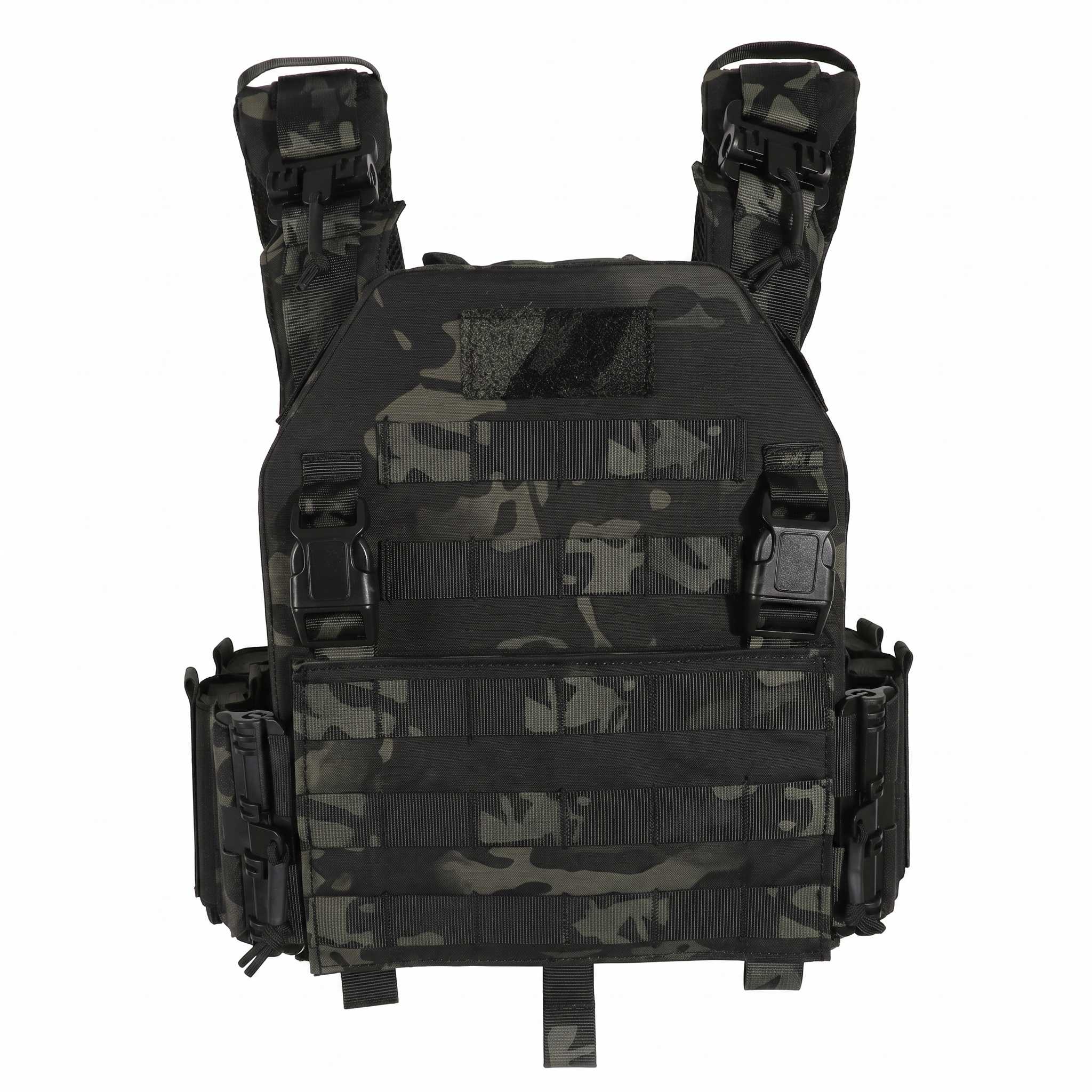 Tactical Vest Men - เสื้อเกราะยุทธวิธีพร้อมคุณสมบัติโมดูลาร์มัลติฟังก์ชันแบบปลดเร็ว อุปกรณ์ป้องกันสำหรับผู้ที่ชื่นชอบการทหารมืออาชีพ