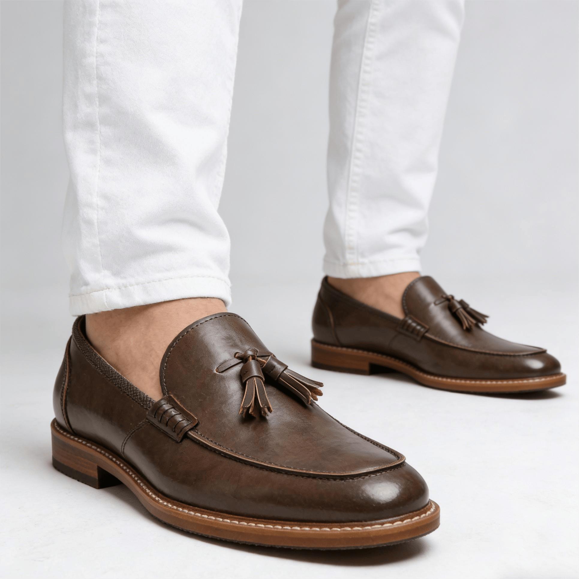 Men'S Fashion Loafers Shoes - รองเท้าผู้ชายฤดูร้อน ระบายอากาศได้ดี แฟชั่นฤดูร้อน รองเท้าหนังผู้ชายที่ใส่สบาย