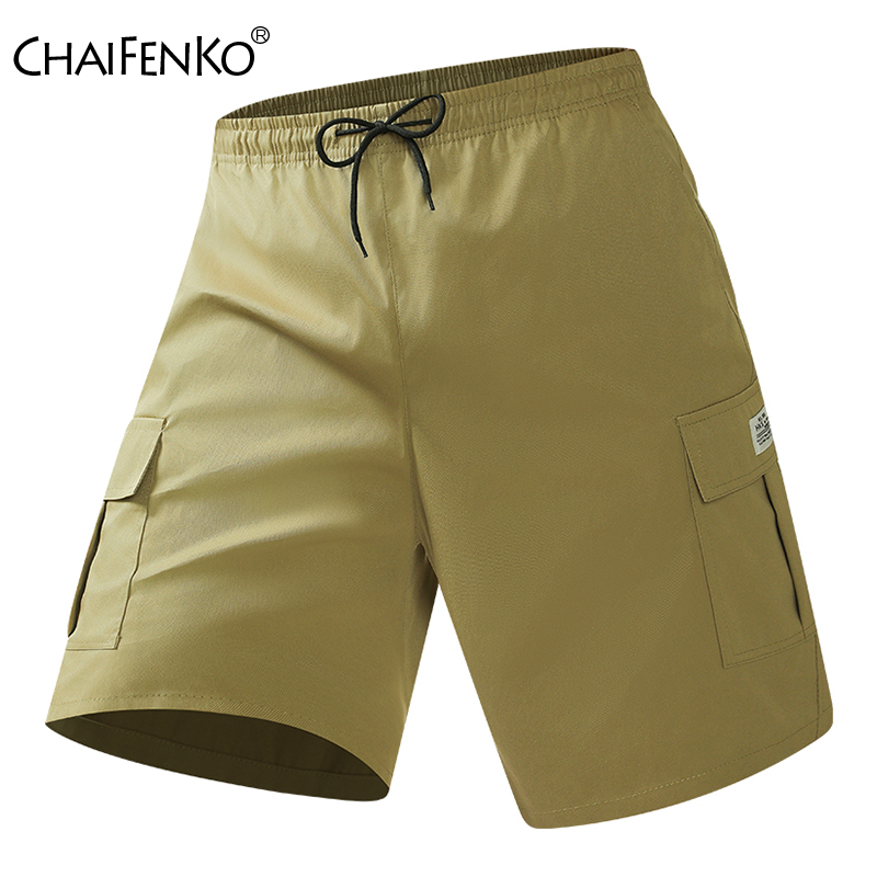 Mens Fashion Cargo Pants - ผู้ชายฤดูร้อนใหม่กางเกงขาสั้นสินค้าแฟชั่นสีทึบหลายกระเป๋าสั้นกางเกงยุทธวิธีกลางแจ้งขนาดใหญ่หลวมกางเกงขาสั้นสบายๆผู้ชาย