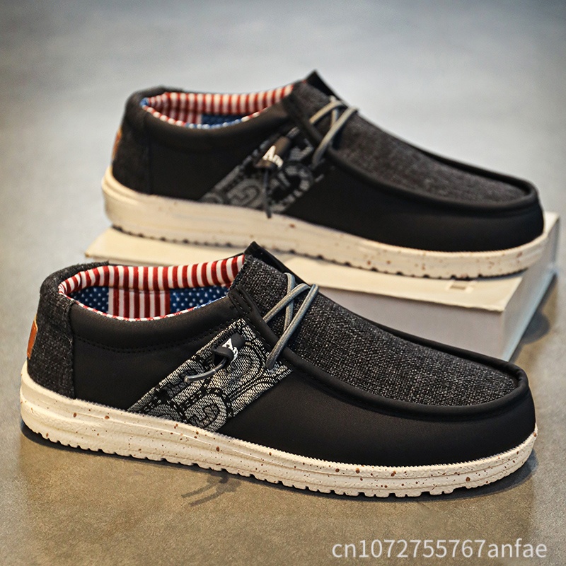 Men'S Fashion Loafers Shoes - ขายร้อนสีฟ้า/สีดำรองเท้าโลฟเฟอร์ผู้ชายแฟชั่นสบายแบบสวมผู้ชายรองเท้าแบนน้ำหนักเบารองเท้าลำลองผู้ชาย PLUS ขนาด 48 ซาปาติญ่า
