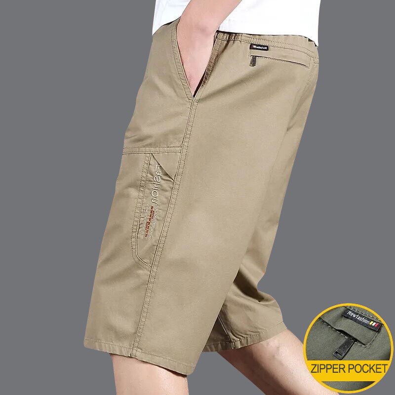 Mens Fashion Cargo Pants - กางเกงขาสั้นสินค้าผู้ชาย Casual เดินป่าตกปลากางเกงขาสั้นขนาดใหญ่ Mens แฟชั่นกระเป๋าซิป Drawstring