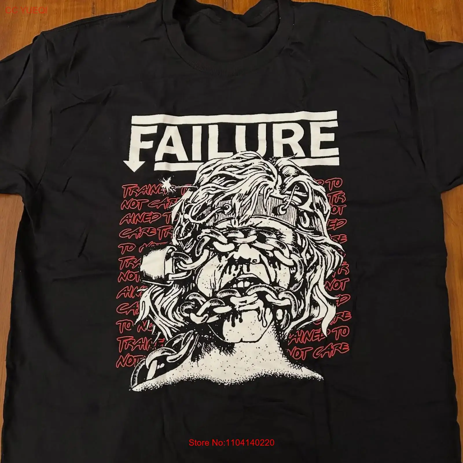 Mens Fashion Black Shirt - เสื้อยืดวง Failure Band World Tour รุ่น