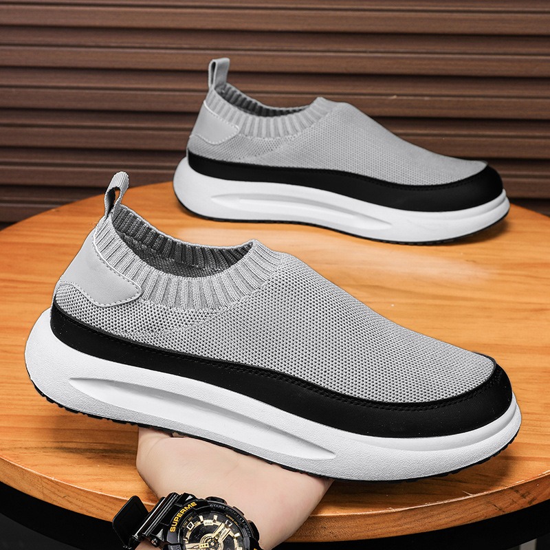 Men'S Fashion Loafers - 2025 รองเท้าผู้ชายใหม่Breathableตาข่ายผ้าใบรองเท้าแฟชั่นถุงเท้ายืดหยุ่นรองเท้าวิ่งรองเท้าสบายรองเท้าผ้าใบผู้ชาย...