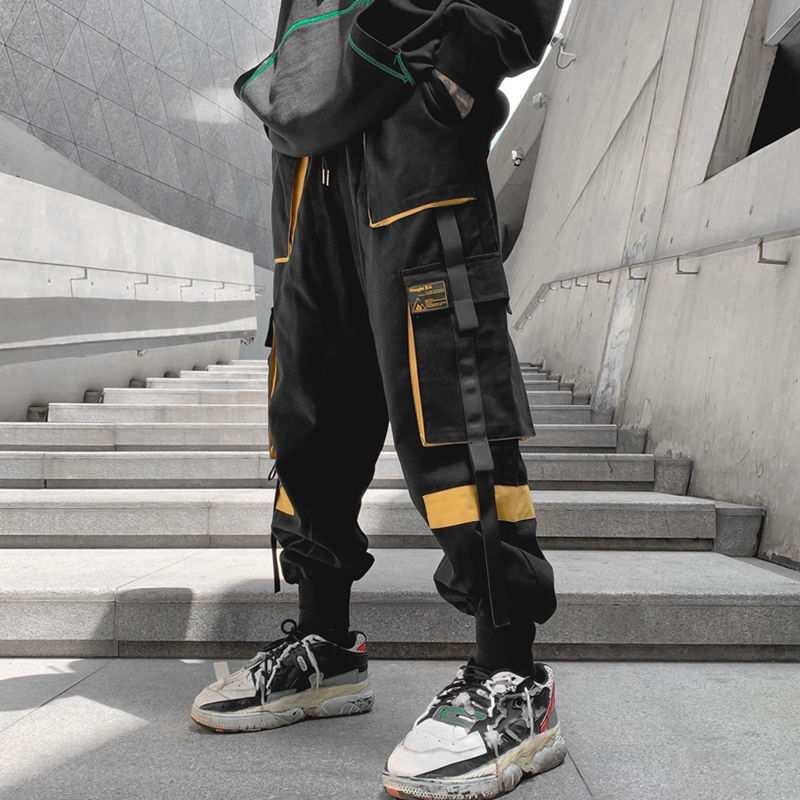 Mens Fashion Cargo Pants - กางเกงฮิปฮอปกางเกงวอร์มผู้หญิงผู้ชาย, กางเกงคาร์โก้กางเกงลำลองใหม่กางเกงฮาเร็มหลายกระเป๋ากางเกงแฟชั่นผู้ชาย
