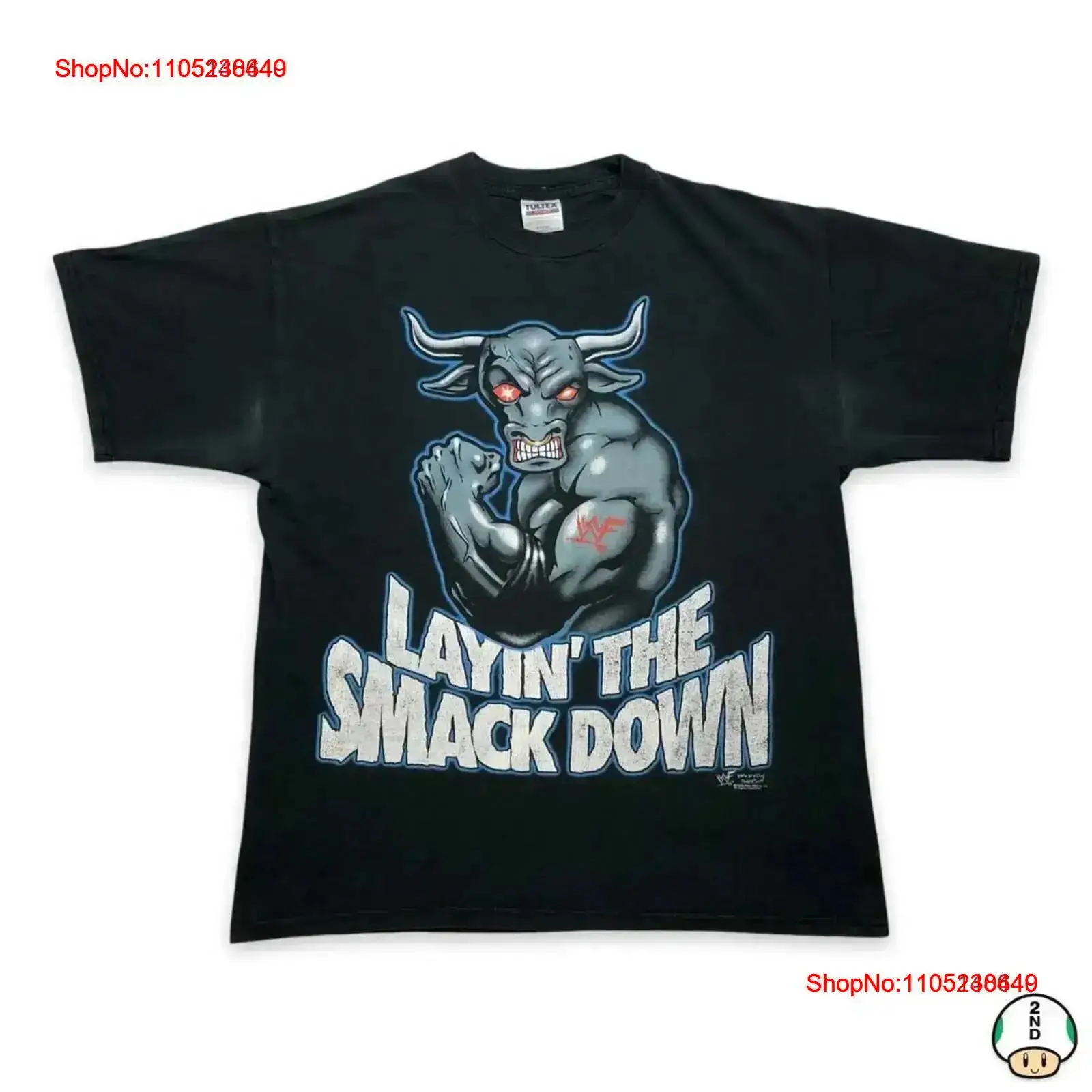 Mens Fashion Black Shirt - เสื้อยืดวินเทจ ปี 1998 WWF เดอะร็อค ไซส์