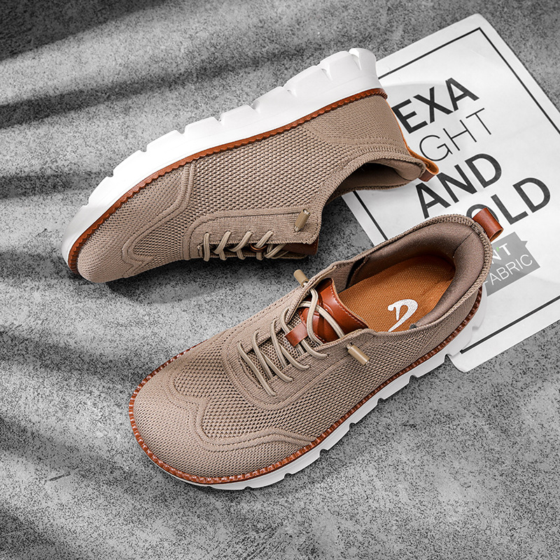 Men'S Fashion Loafers Shoes - รองเท้าผู้ชายทรงกว้าง สไตล์ลำลอง แบบตาข่าย ระบายอากาศดี ดีไซน์มินิมอล พื้นเรียบ