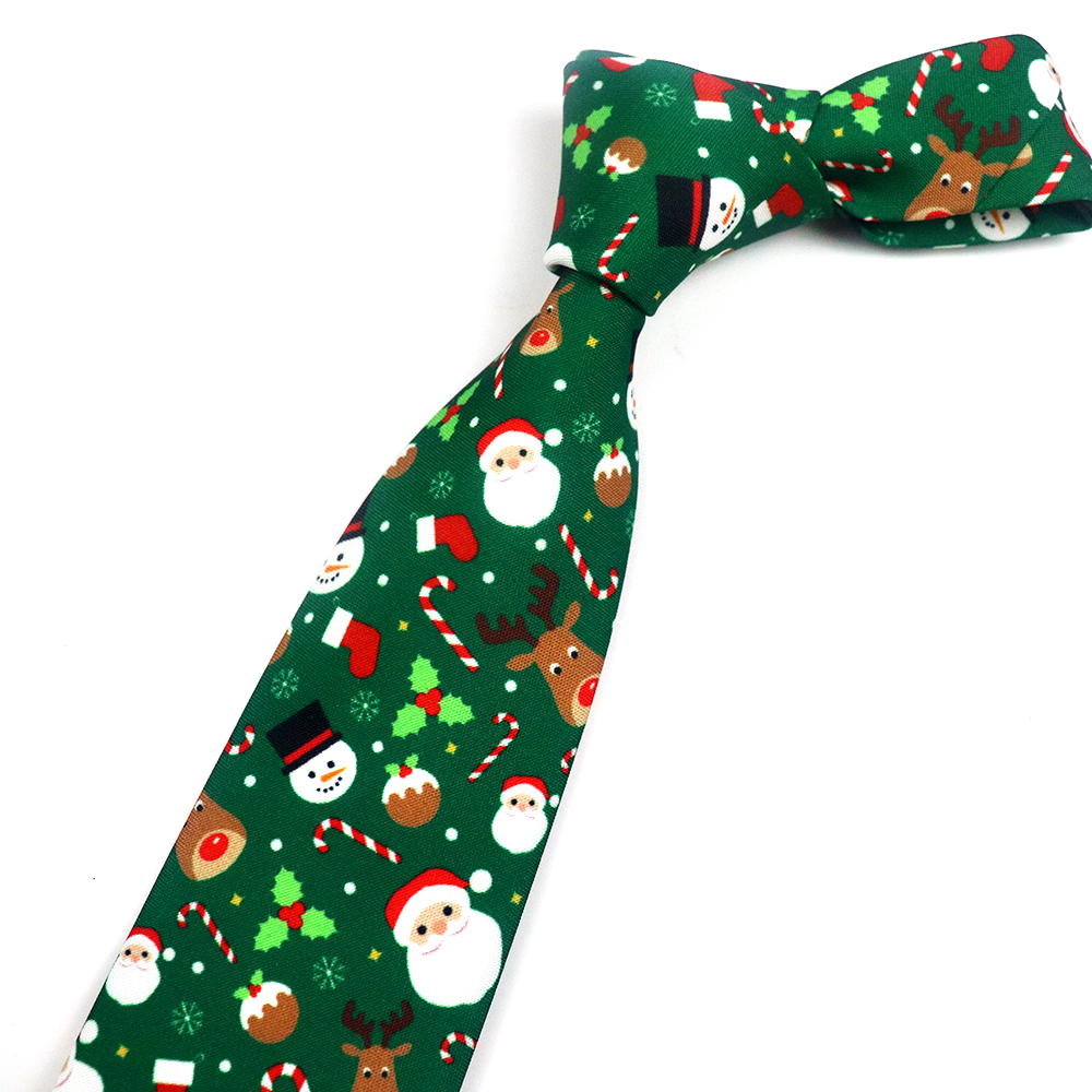 Men'S Fashion Xmas Party - คริสต์มาส Tie สำหรับผู้ชายผู้หญิง Snowman พิมพ์ Dasi