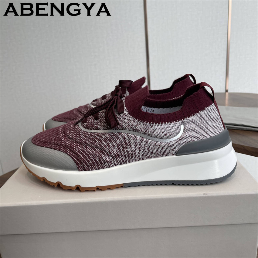 Men'S Fashion Loafers Shoes - รองเท้าโลฟเฟอร์ถักหลากสีสำหรับผู้ชาย รองเท้าทรงกลมแบบผูกเชือกและยางยืด รองเท้าผ้าใบแฟชั่นสไตล์บาโรกสำหรับฤดูร้อน รองเท้าผู้ชายแบบสวมพื้นเรียบ