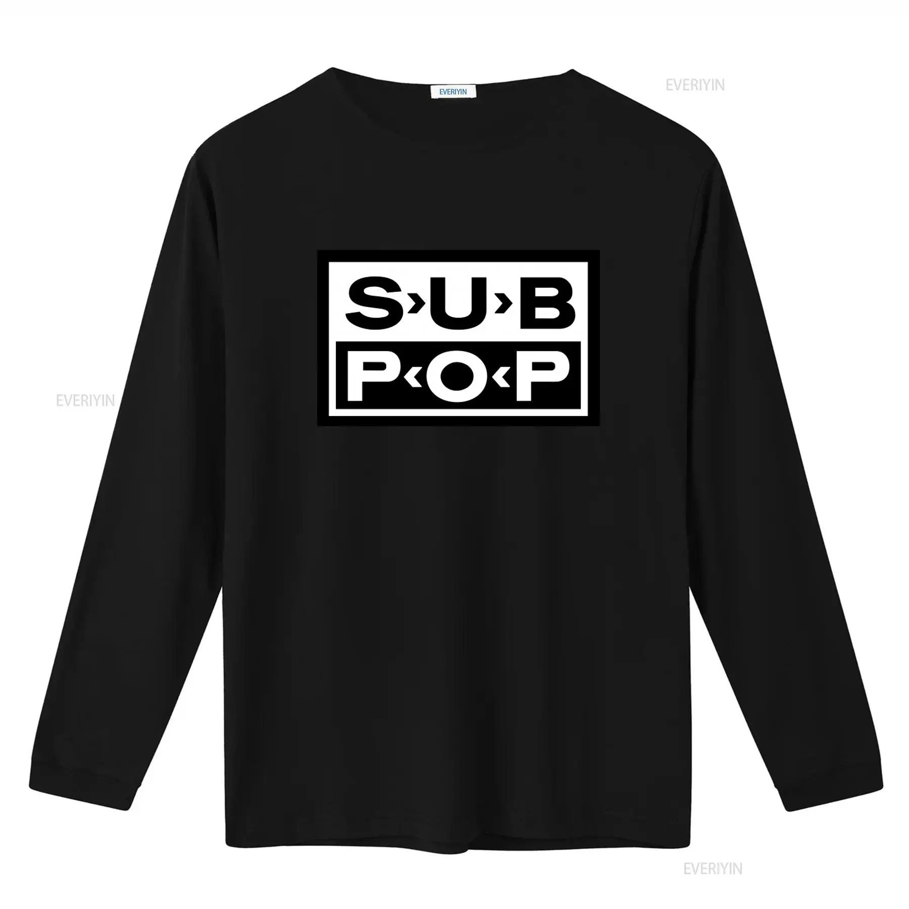 เสื้อยืดโลโก้ Sub Pop สีดำ พิม - Mens Fashion Black Shirt บทวิจารณ์และราคา