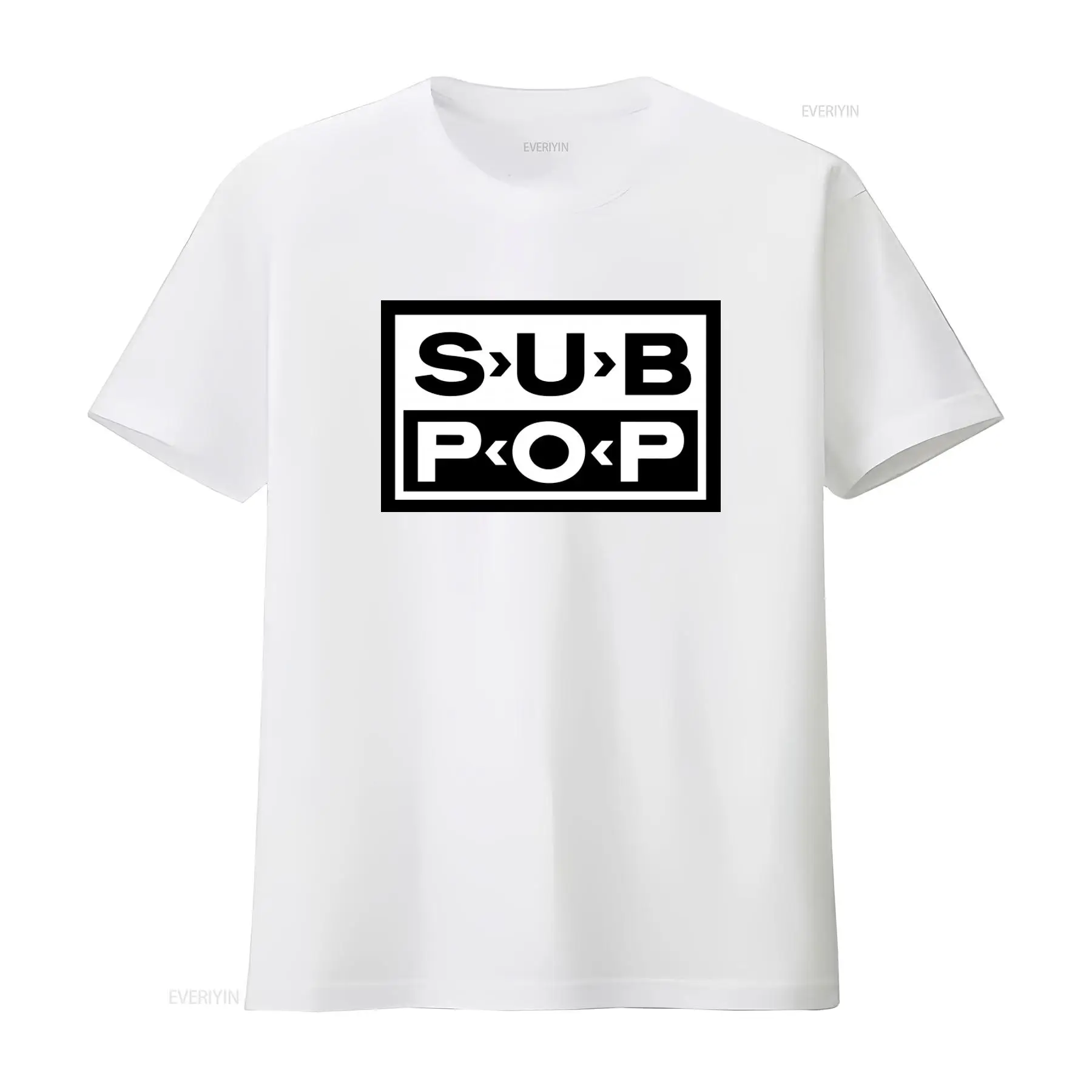 เสื้อยืดโลโก้ Sub Pop สีดำ พิม - Mens Fashion Black Shirt บทวิจารณ์และราคา
