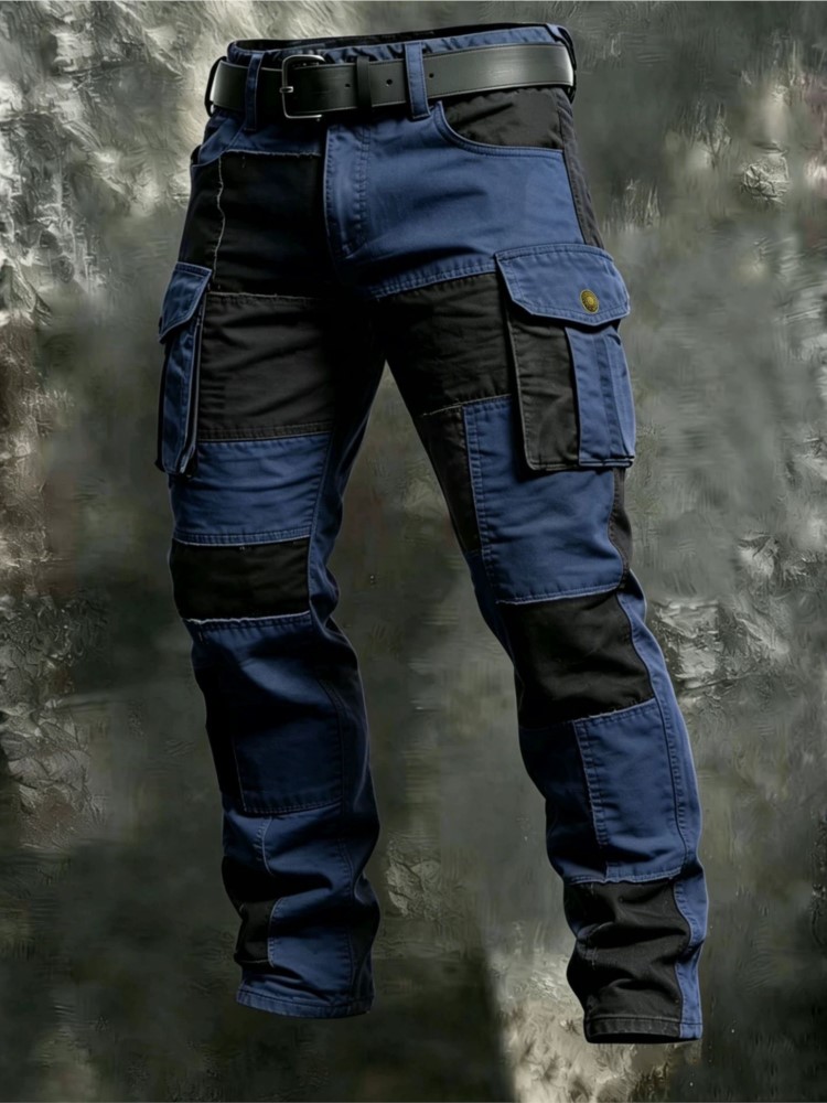 กางเกงคาร์โก้ผู้ชายผ้าฝ้ายสีกา - Mens Fashion Cargo Pants บทวิจารณ์และราคา