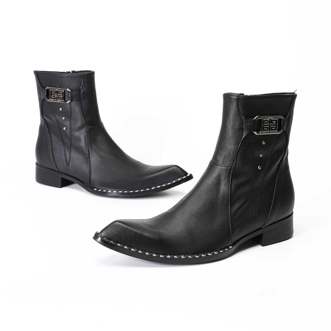 แฟชั่นรองเท้าบูทหุ้มข้อหนังแท้ - Mens Fashion Dress บทวิจารณ์และราคา