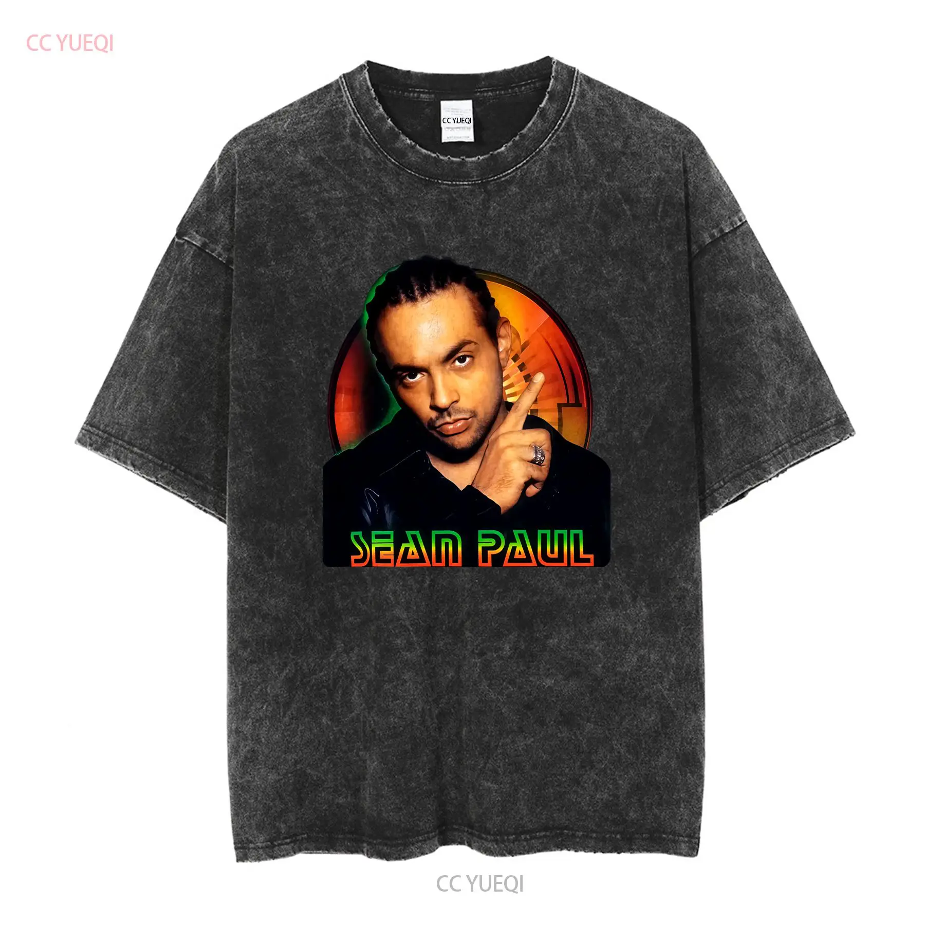 เสื้อยืดแร็ปเปอร์ Sean Paul สี - Mens Fashion Black Shirt บทวิจารณ์และราคา