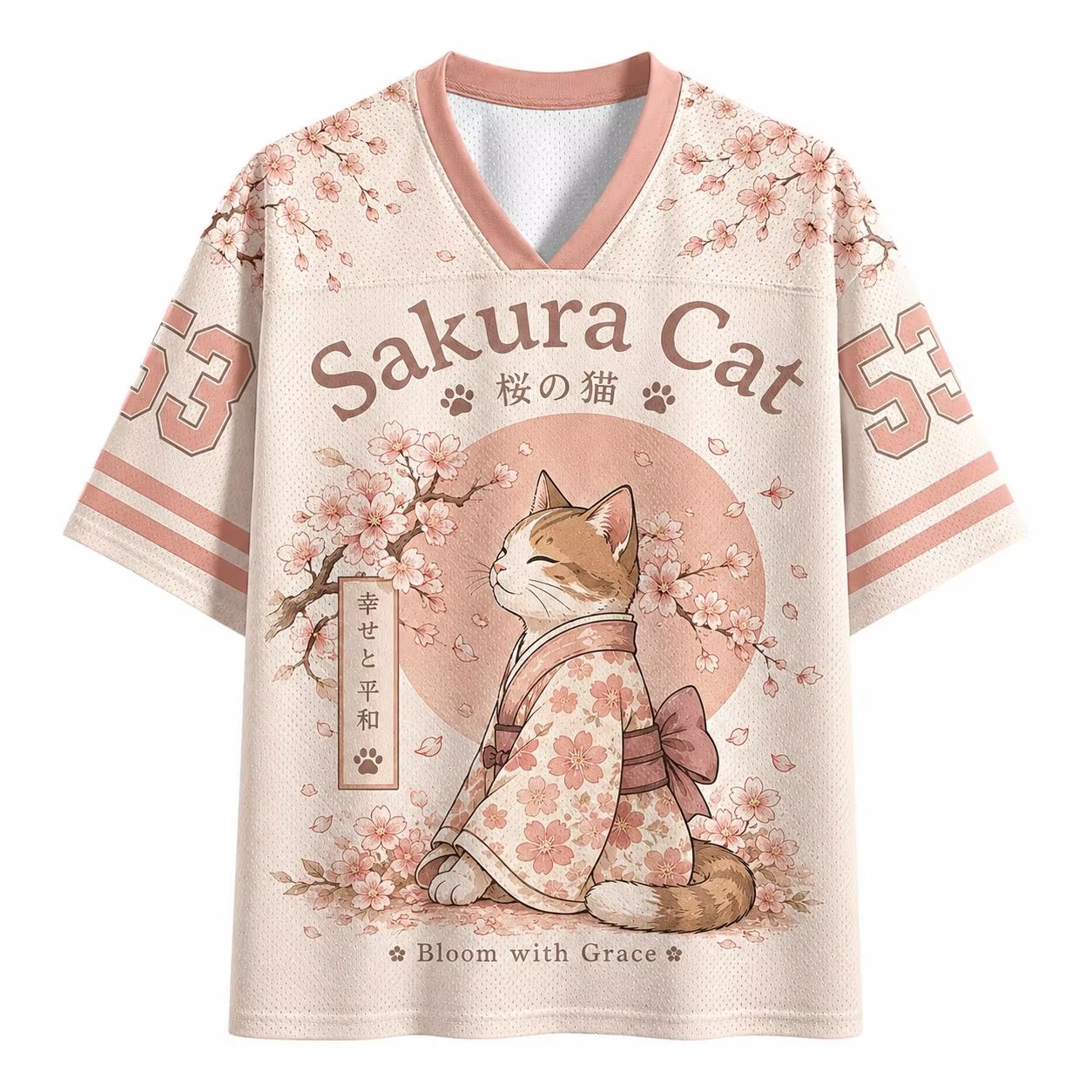 เสื้อยืดลายแมวบนต้นซากุระ 2026 - Men'S Fashion V Neck T Shirts บทวิจารณ์และราคา