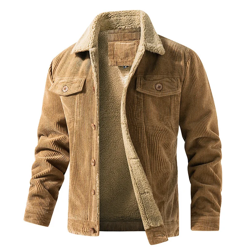 เสื้อแจ็คเก็ตคอร์ดดูรอยบุขนแกะ - Corduroy Jacket Men บทวิจารณ์และราคา