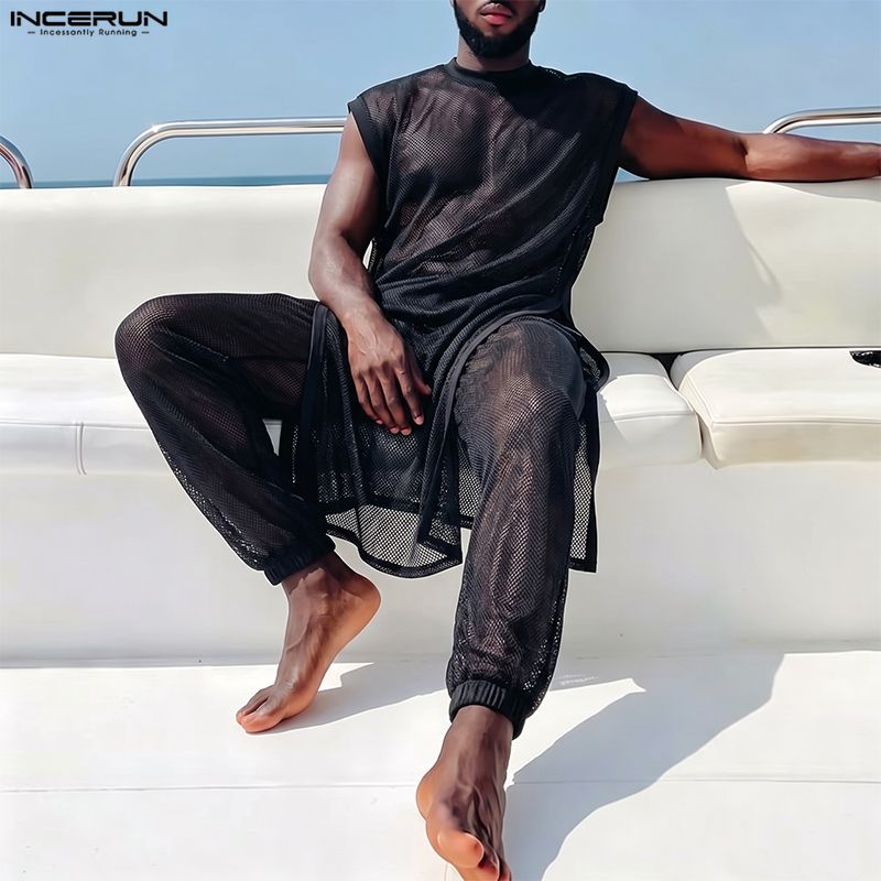 ชุดเซ็ตผู้ชาย INCERUN เสื้อกั๊ - Men'S Fashion For Summer บทวิจารณ์และราคา