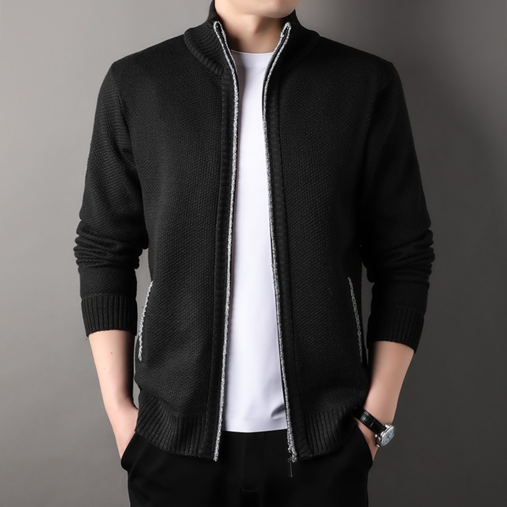 เสื้อสเวตเตอร์ถักคอปกตั้งสำหรั - Corduroy Jacket Men บทวิจารณ์และราคา
