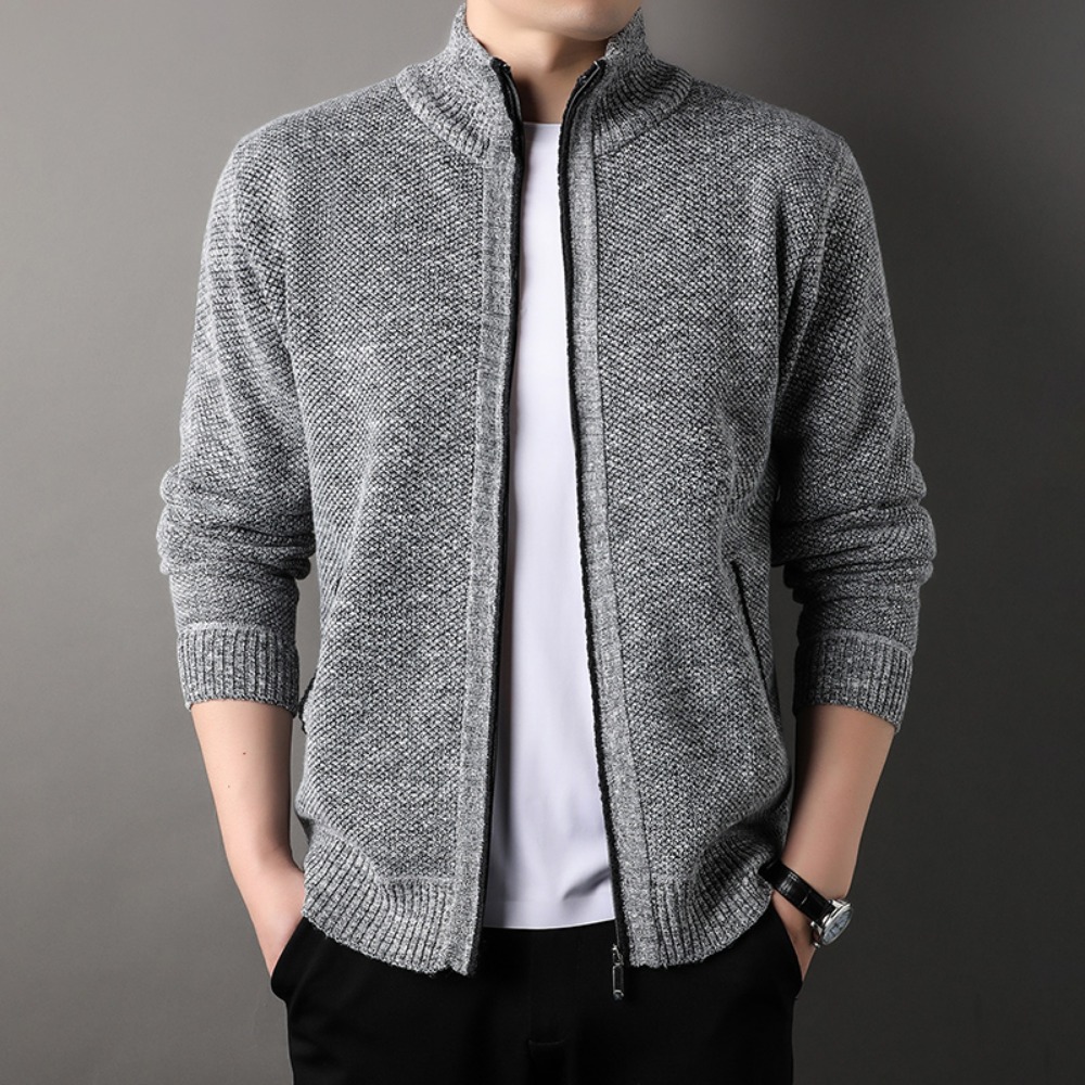 เสื้อสเวตเตอร์ถักคอปกตั้งสำหรั - Corduroy Jacket Men บทวิจารณ์และราคา