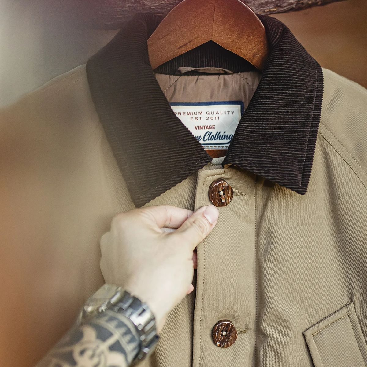 Maden Vintage Corduroy Collar  - Corduroy Jacket Men บทวิจารณ์และราคา