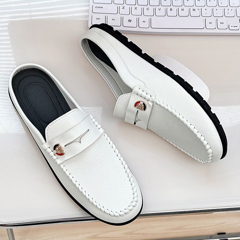 รองเท้าแตะ sepatu pantofel kul - Men'S Fashion Loafers Shoes บทวิจารณ์และราคา