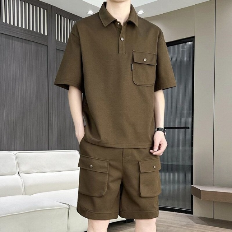 ชุดเสื้อโปโลแขนสั้นและกางเกงขา - Polo Shirt Slim บทวิจารณ์และราคา