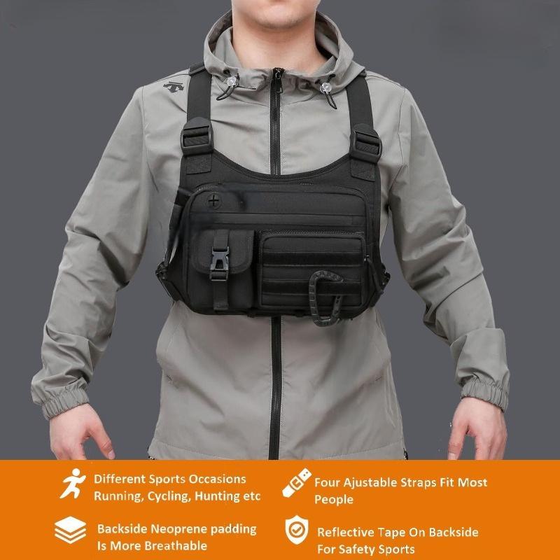 กระเป๋าคาดอกยุทธวิธีสำหรับกิจก - Tactical Vest Men บทวิจารณ์และราคา