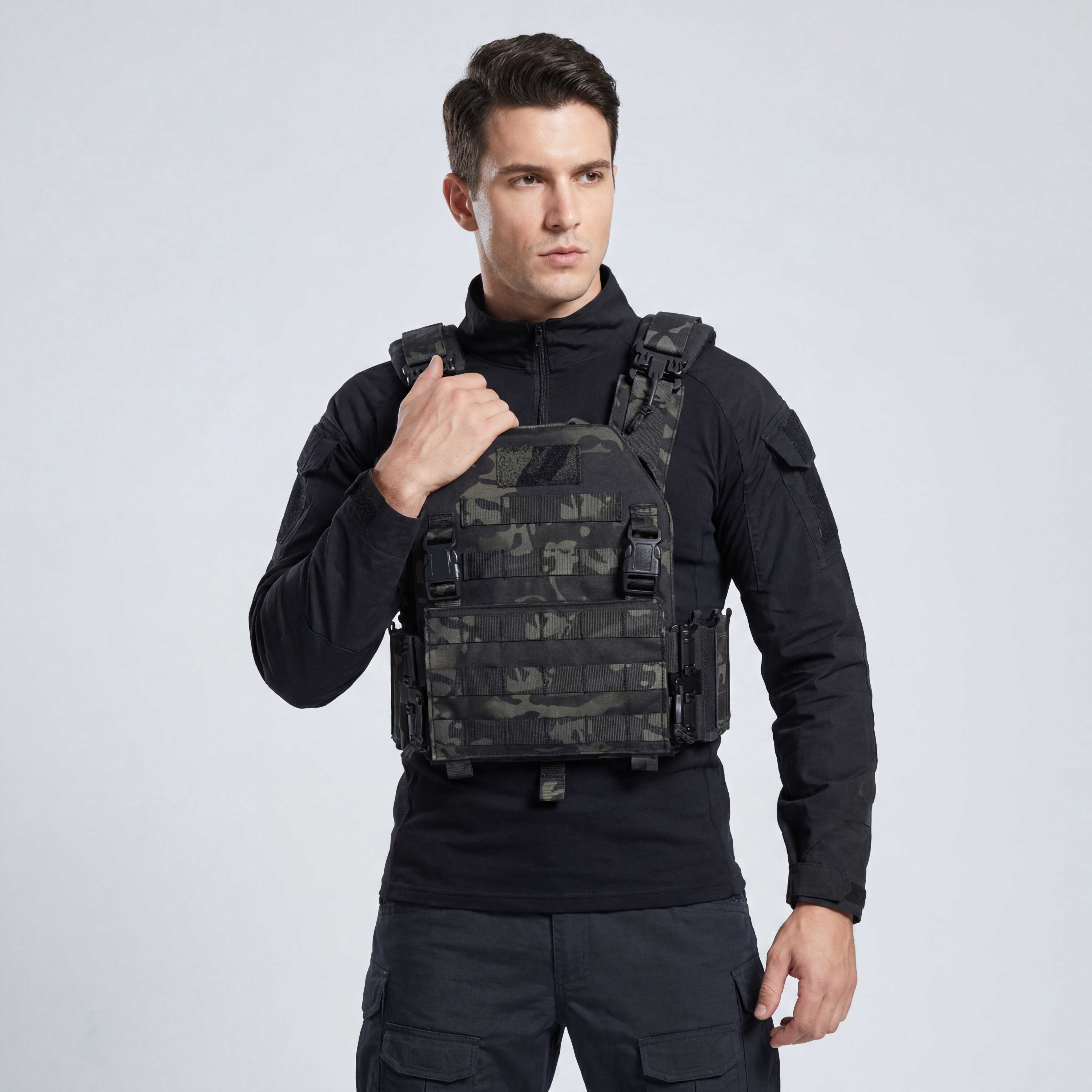 เสื้อเกราะยุทธวิธีพร้อมคุณสมบั - Tactical Vest Men บทวิจารณ์และราคา