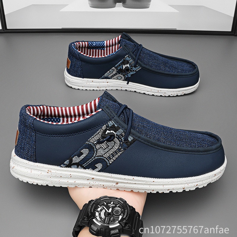 ขายร้อนสีฟ้า/สีดำรองเท้าโลฟเฟอ - Men'S Fashion Loafers Shoes บทวิจารณ์และราคา
