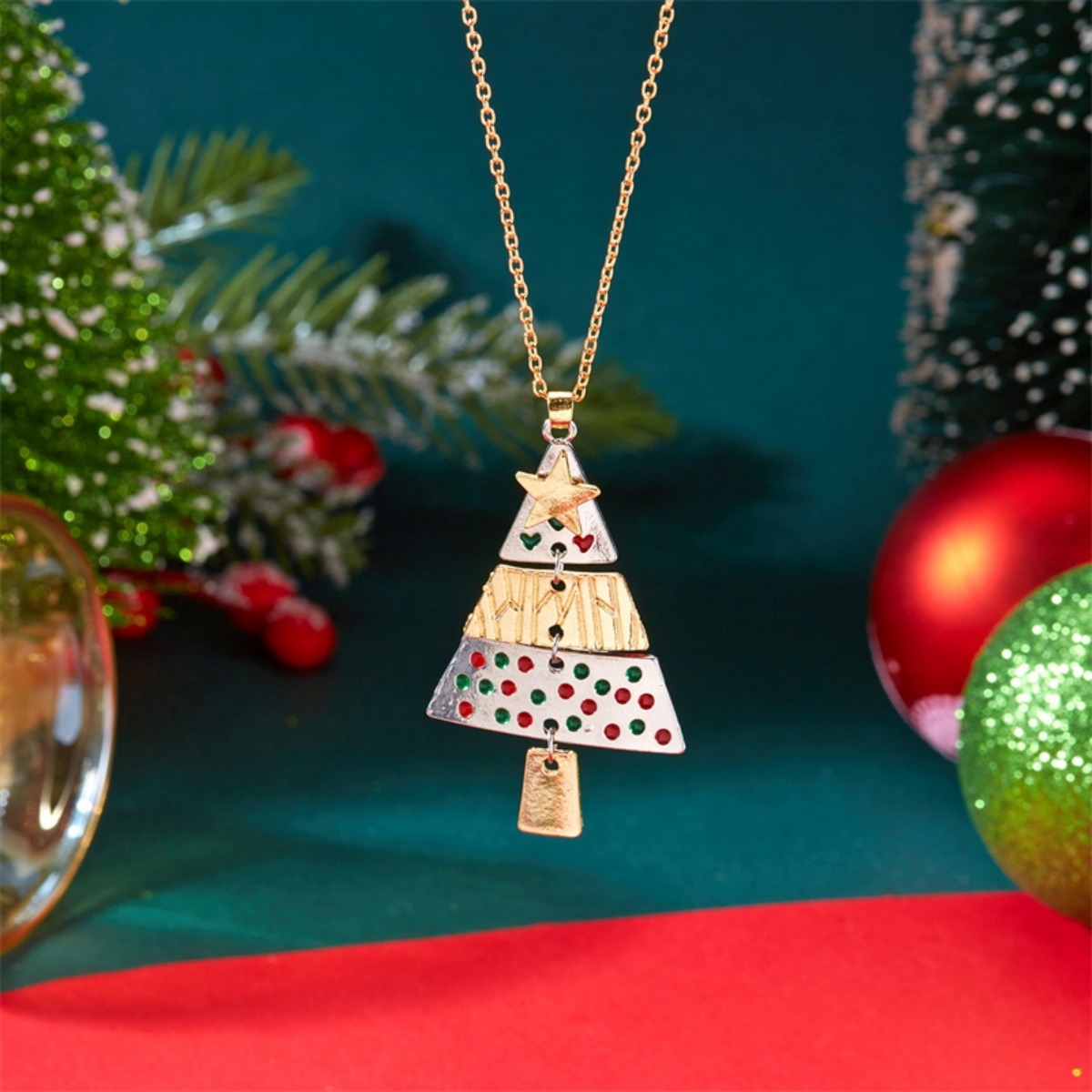 สร้อยคอจี้ต้นคริสต์มาสโลหะหลาก - Men'S Fashion Xmas Party บทวิจารณ์และราคา