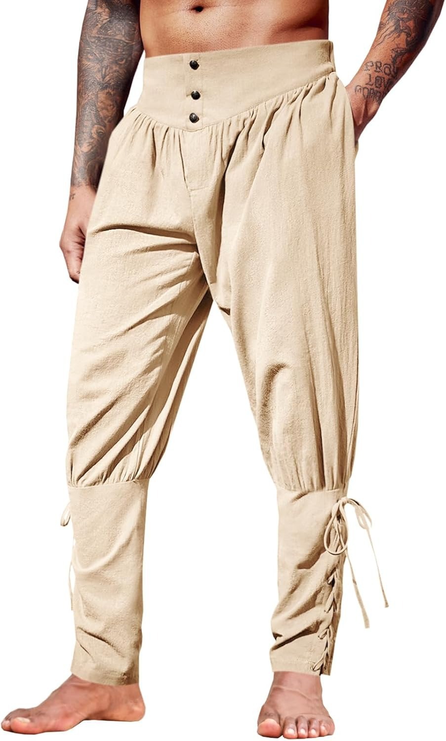 กางเกงผ้าลินินทรงสอบสำหรับผู้ช - Men'S Fashion Linen Pants บทวิจารณ์และราคา