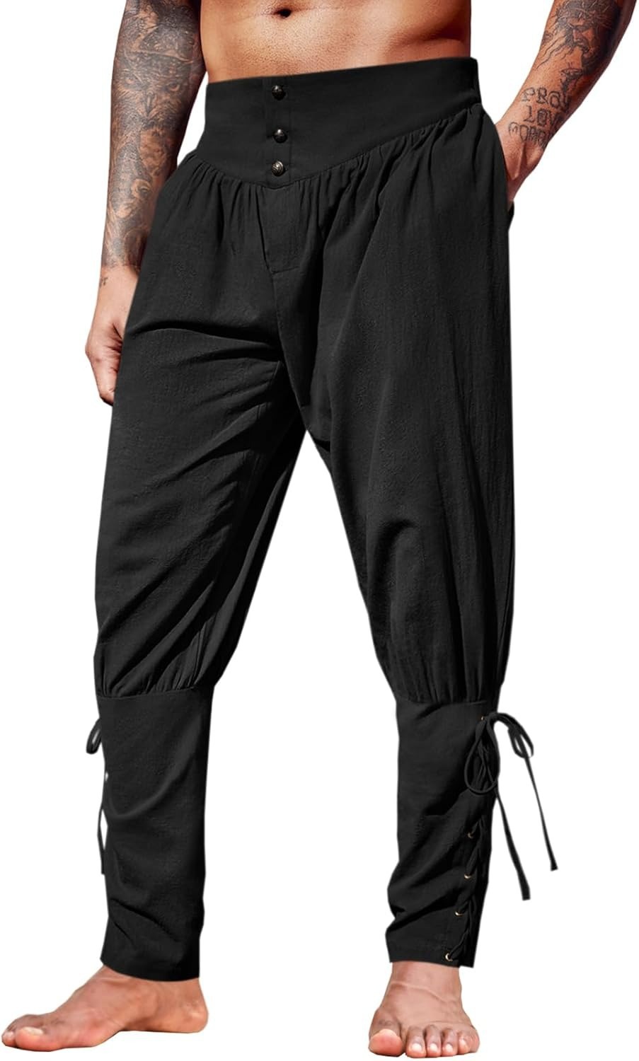 กางเกงผ้าลินินทรงสอบสำหรับผู้ช - Men'S Fashion Linen Pants บทวิจารณ์และราคา
