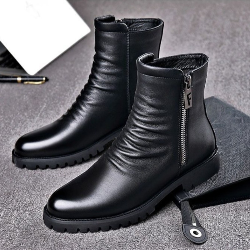 รองเท้าบูทหุ้มข้อสูงคุณภาพสูงส - Mens Fashion Dress บทวิจารณ์และราคา