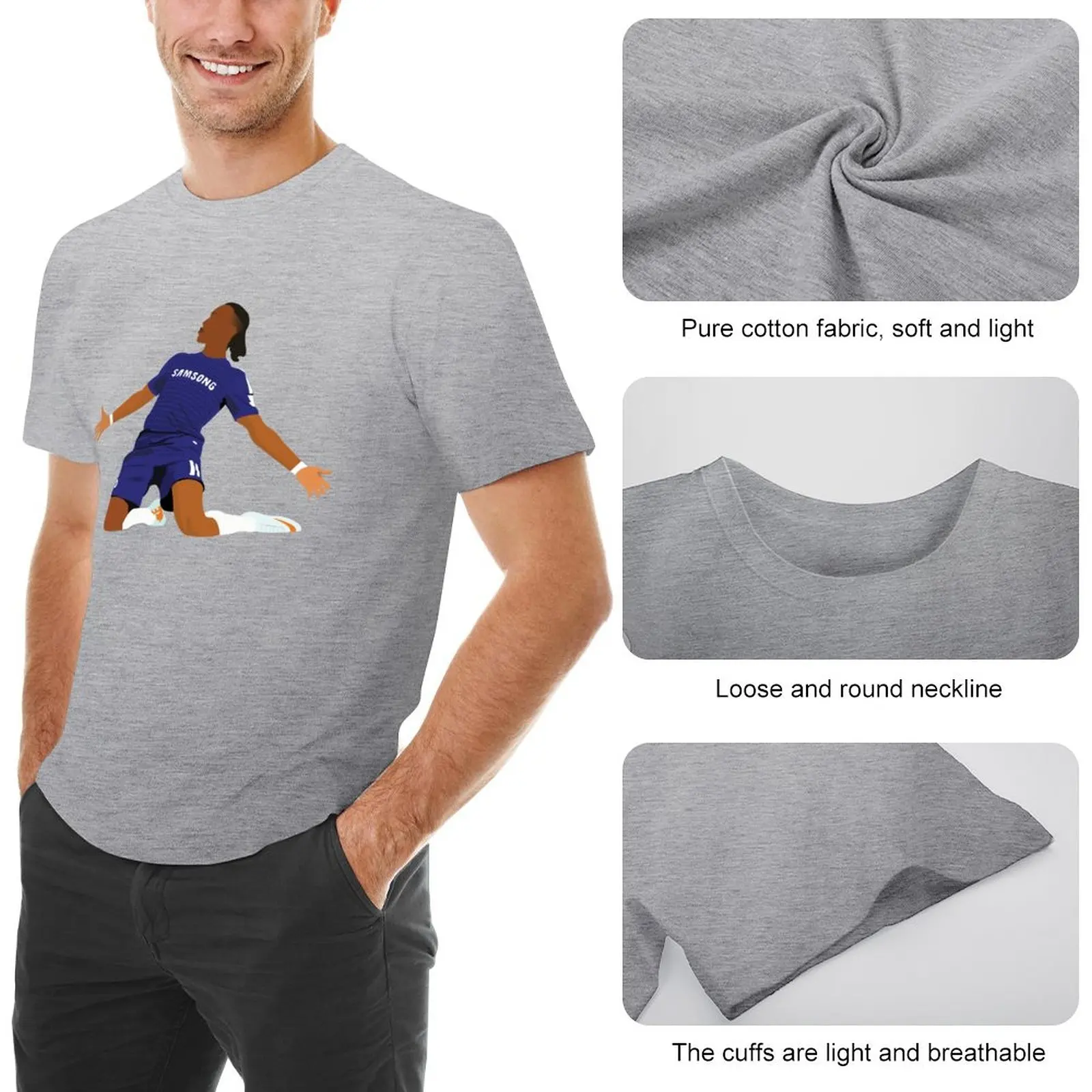 Drogba เสื้อยืดผู้ชายสีดำ, เสื - Mens Fashion Black Shirt บทวิจารณ์และราคา