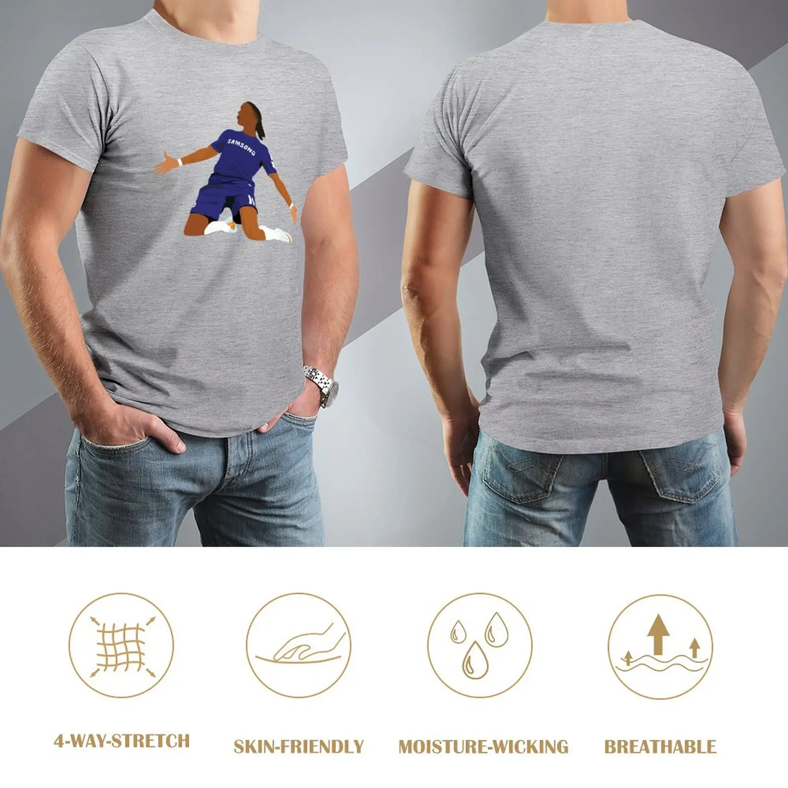 Drogba เสื้อยืดผู้ชายสีดำ, เสื - Mens Fashion Black Shirt บทวิจารณ์และราคา