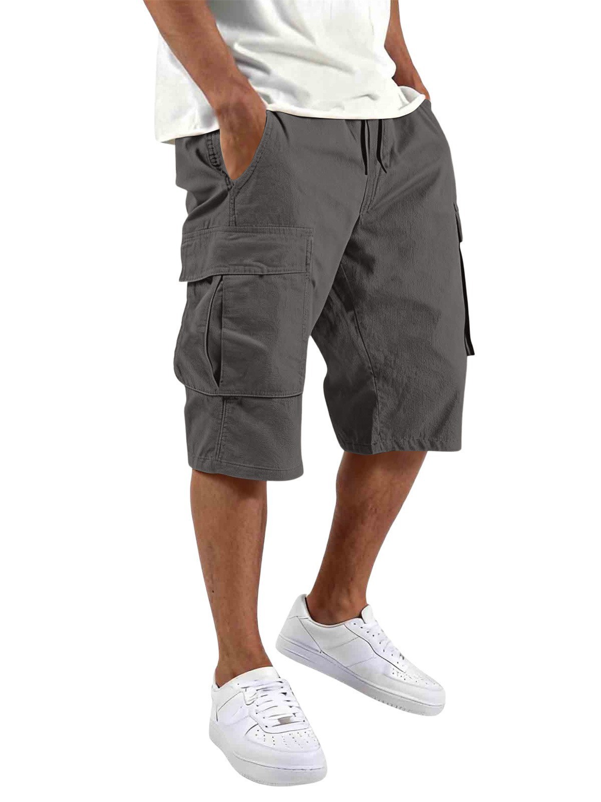 กางเกงขาสั้นผู้ชายทรงตรงหลวมๆ  - Mens Fashion Cargo Pants บทวิจารณ์และราคา