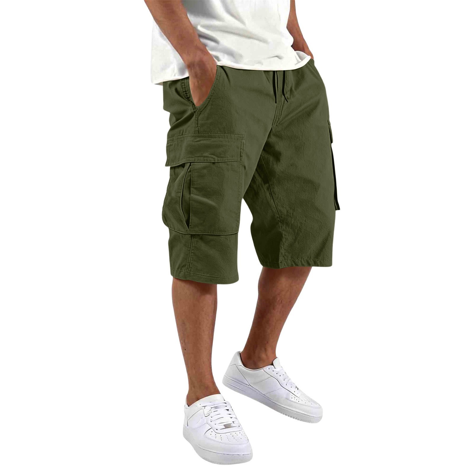 กางเกงขาสั้นผู้ชายทรงตรงหลวมๆ  - Mens Fashion Cargo Pants บทวิจารณ์และราคา