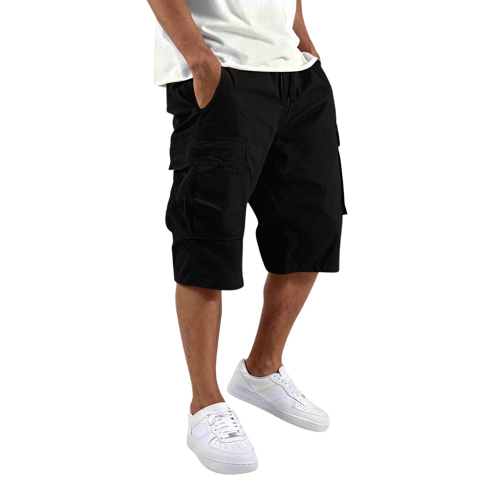 กางเกงขาสั้นผู้ชายทรงตรงหลวมๆ  - Mens Fashion Cargo Pants บทวิจารณ์และราคา