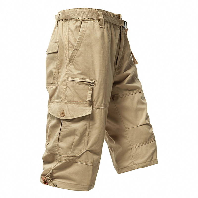 กางเกงขาสามส่วนผู้ชาย ผ้าฝ้าย  - Mens Fashion Cargo Pants บทวิจารณ์และราคา