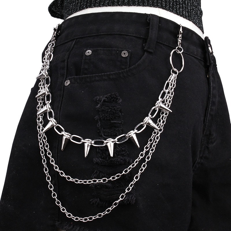 โซ่คาดเอวสไตล์ฮิปฮอป พังก์ร็อก - Men'S Fashion Linen Pants บทวิจารณ์และราคา