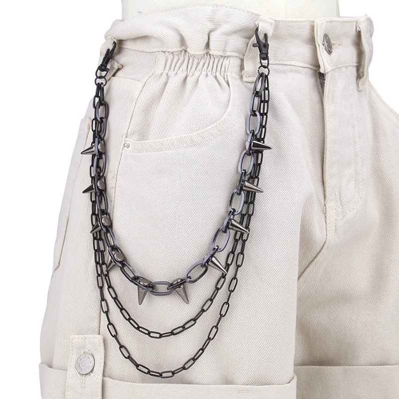 โซ่คาดเอวสไตล์ฮิปฮอป พังก์ร็อก - Men'S Fashion Linen Pants บทวิจารณ์และราคา